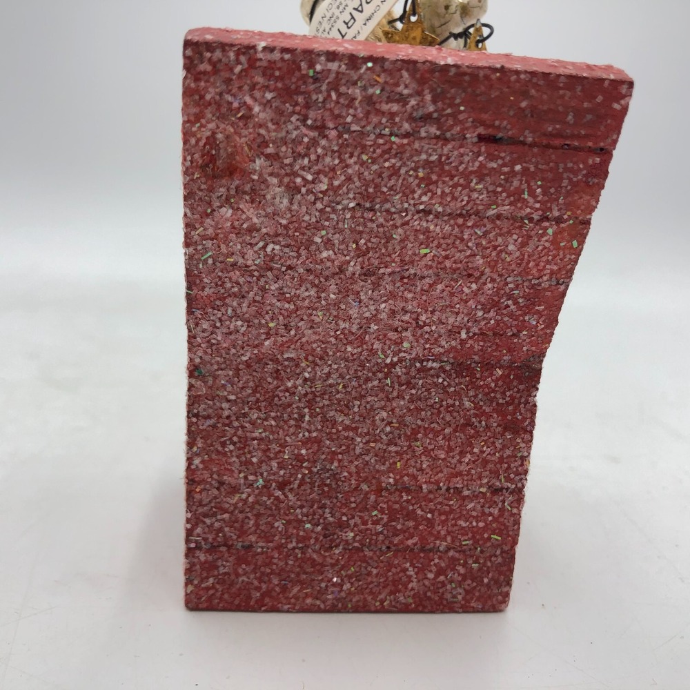 Dept 56 Frosted Deer Surprise Box Christmas Folk Art Vintage Ornament Hope - Picture 3 of 10